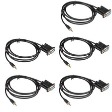 5 PCS 6 Feet Black DB9Pin Female To DC3.5mm Serial Data Transfer Cable picture