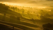 Landscape nature field sunlight Custom Gaming Mat Desk picture