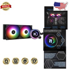 High-Performance 240mm CPU Cooler, S-FDB Fans, Copper Mirror Base, AM5 LGA1851 picture