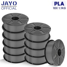 10X 1.1KG JAYO PLA 3D Printer Filament 1.75mm Gray No Bubble High Strength Bulk picture