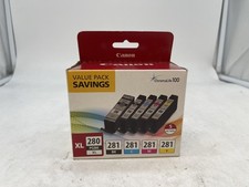 NEW Sealed Canon PGI-280XL CLI-281 5-Pack Ink Cartridges Value Pack - Free S/H picture