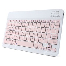 Ultra-Slim Rechargeable Bluetooth Keyboard Portable Wireless Pink picture