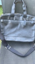 Coach Black Leather Briefcase 15 in Laptop Cross-Body Strap Universal picture