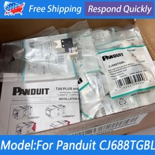 NEW Fits Panduit Giga TX Cat6 jack Black CJ688TGBL BOX OF 100.  picture