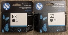 June 2027:  New Genuine HP 63 2-Pack Black Ink Cartridge picture