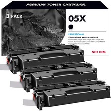 3PK High Yield 05X Toner for HP CE505X Toner Cartridge LaserJet P2055dn P2050 picture
