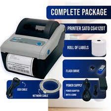 Business 4x6 Shipping Label Printer Complete Set & Label Rolls USPS UPS FedEx picture