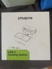 New ZMUIPNG Dual Host USB-C Docking Station Triple Display M.2 NVMe SSD Bay 2 Pk picture