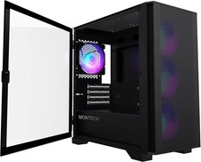 AIR 100 ARGB High Airflow MicroATX PC Case, 4 ARGB Fans, Black picture