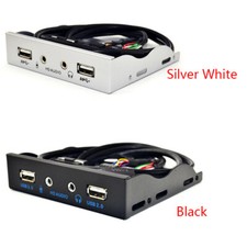 3.5inch 9Pin to USB 2.0 Hub Front Panel with Audio Cable Floppy Bay Bracket New picture