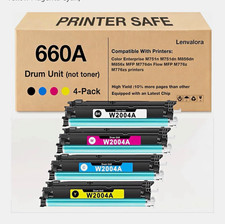 Lenvalora - 660A W2004A Drum Unit 4-Pack CMYK for HP M751n M751dn M856 (Sealed) picture