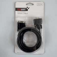 GigaWare 6ft 1.82m DB9 Male to Female Serial Cable for PC Modem Scanner picture