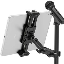 JUBOR iPad Holder for Mic Stand, Extendable Music Stand Mount Black picture