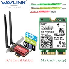 Wi-Fi 7 Tri-Band 8800Mbps PCIe/M.2 Card Bluetooth 5.4 Win 10/11 Desktop/Lapt picture