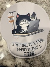 Funny Cat Mouse Pad With Arm Rest picture