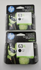 Set of Genuine HP 63XL Black Ink Cartridge 08/23 New Sealed picture