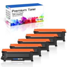 5PK TN450 Toner Cartridge for Brother HL-2240D 2250DN MFC-7240 7290 7360 7365DN picture