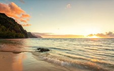 Landscape coast sea beach sunrise horizon nature Custom Gaming Mat Desk picture