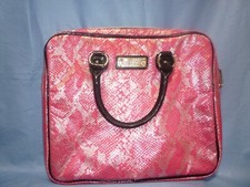  Betsey Johnson Laptop Case Bag Pink Silver Animal Print   picture