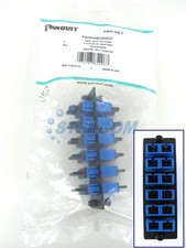 Panduit FAP6WBUDSCZ Fiber Panel w/6 SC Duplex SM MM Adapters Blue ~STSI picture