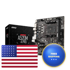 Msi A520M-A Pro V1 Gaming Motherboard Amd Ryzen 5000 Am4 Ddr4 Pcie 3.0 Sata picture