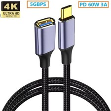 USB C 3.1 to USB A 3.0 Female Extension Cord OTG Cable Adapter Thunderbolt 3 6ft picture