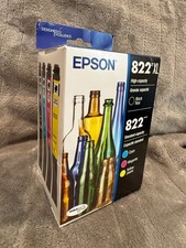 2029 [SEALED] Genuine Epson Ink 822XL High-Yield Black 822 CMY T822XL-BCS 4 Pack picture