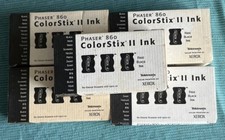 5 Sealed BOXES of NEW Tektronix ColorStix II Black Solid Ink Phaser 860 Genuine picture