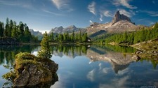 Landscape lake reflection mountains nature Custom Gaming Mat Desk picture