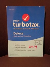 Intuit TurboTax Deluxe For Tax Year 2019 Windows Or Mac PC CD New picture