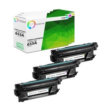 3PK TCT Premium 655A For HP CF451A CF453A CYM LaserJet M652 653 Compatible Toner picture