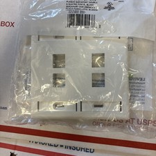 Leviton Quick Port Dual Gang 4 Port 42080-4WP White (QTY 12) picture