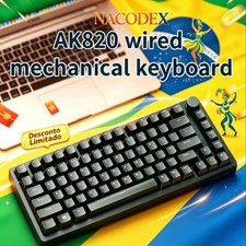 AJAZZ AK820 Wired Mechanical Keyboard Hot-Swappable 82-Key Knob picture