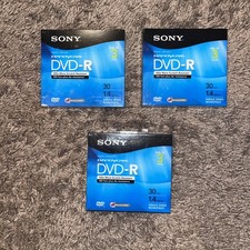 3 Sony DVD+ R 3 Pack Discs With Cases - Blank New Sealed Blank DVD picture