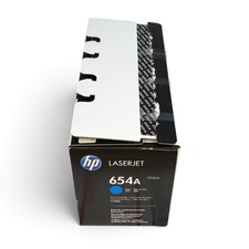 HP 654A CF331A Cyan LaserJet Toner Cartridge Open box Factory sealed picture