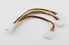 1pc 4 Pin Molex Male to 3 Port Molex IDE Female Power Adapter Cable Cord 20cm picture