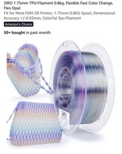 Ziro 3D Rainbow/Gradient Flexible  1.75mm 0.8kg, Dimensional Accuracy +/- 0.03mm picture