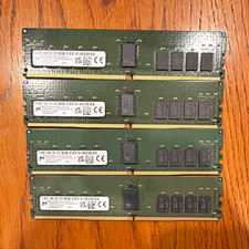 Micron 64GB (4x16GB) PC4-3200AA DDR4 DIMM ECC Registered 288-Pin MTA18ASF2G72PDZ picture