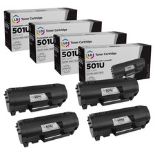 LD Comp Lexmark 50F1U00 501U 4PK Ultra HY Black MS510dn MS610 Series picture