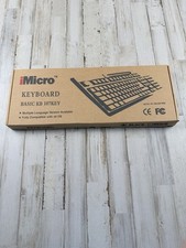 iMicro Basic 107 Key Keyboard USB KB-US819EB in Box Color Black picture