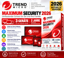 Trend Micro Maximum Security 2026 | 3 Devices | 2 Years / 24 Months | Digital Key picture