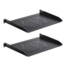 RackPath 1U Cantilever Universal Rack Shelf - 14in Deep – Rackmount Shelf for 19 picture