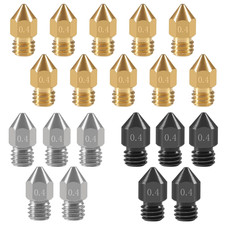 20PCS 3D Printer Hardened Steel +Stainless Steel +Brass Extruder Nozzle MK8 Nozz picture