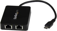 StarTech.com USB C to Dual Port Gigabit Ethernet Adapter with USB 3.0 (Type-A) P picture