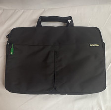 Incase 15in Nylon Laptop Sleeve Case Black/Green Padded Zipper Closure picture