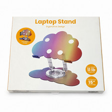 Ergonomic Acrylic Laptop Stand 360° Rotating Adjustable Foldable 15 in picture