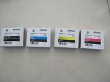 GENUINE Epson Ultra Chrome DL Ink Cartridges SJIC35P-BK, C, M, Y. Lot of 4 picture