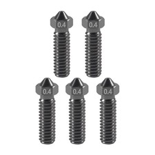 Aokin 5 Pcs 0.4mm 3D Printer Hardened Steel Nozzles for Volcano Nozzle with High picture