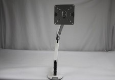 Humanscale M2 White Trim Single Monitor Polished Aluminum Clamp Arm 5-15lbs picture