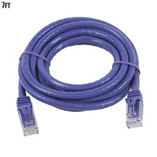 7FT CAT5e RJ45 Network LAN Ethernet Patch Cable UTP Copper Wire 24AWG Purple picture